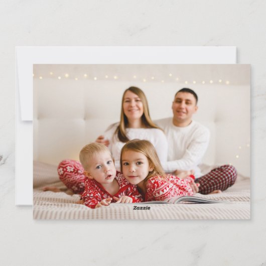 Feestelijke Rode Poinsettia Bloemen Kerst Kinder F Feestdagenkaart (Achterkant)