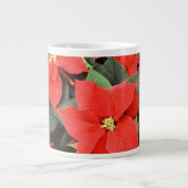 Feestelijke Rode Poinsettia Jumbo Mok (Voorkant)