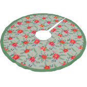 Feestelijke rode Poinsettia Kerstbloem Kerstboom Rok (Gekanteld)