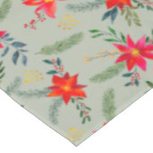 Feestelijke rode Poinsettia Kerstbloem Tafelkleed (Gekanteld)