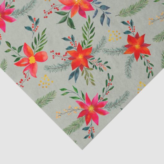 Feestelijke rode Poinsettia Kerstbloem Tissuepapier (Detail)