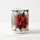 Feestelijke rode poinsettia met gouden kerst Mok (Center)