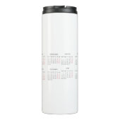 Feestelijke Rode Rendieren 2025 aangepaste kalende Thermosbeker (Achterkant)