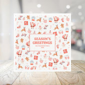 Feestelijke Rode Roze Kerst Servet