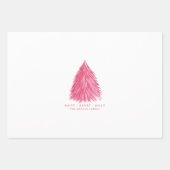 Feestelijke Rode Roze Kerstboom Waterverf Vakantie Inpakpapier Vel (Voorkant)