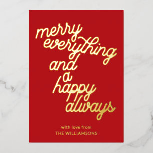 Feestelijke Rode Script Prettig Kerstfeest Alles G Folie Feestdagenkaart