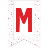 Feestelijke Rode Stippen & Typografie Vrolijk alle Vlaggetjes (Eerste vlag)