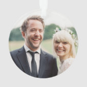 Feestelijke Rode Tartan Passen getrouwd Eerste Ker Ornament (achterkant)