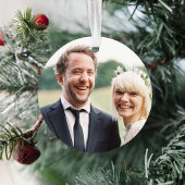 Feestelijke Rode Tartan Passen getrouwd Eerste Ker Ornament