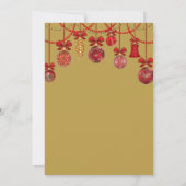 Feestelijke Rode Uitnodiging voor Vakantiefeest (Achterkant)