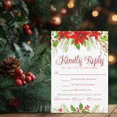 Feestelijke Rode Vakantie Trouwmaaltijd Keuze RSVP