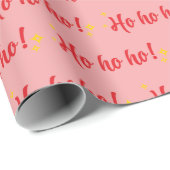 Feestelijke rode vakantietekst Pinky Christmas Sea Cadeaupapier (Rol Hoek)