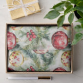 Feestelijke rode vintage kerst Ornamenten Tissuepapier (Geschenk)