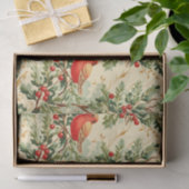 Feestelijke rode vogels tissuepapier (Geschenk)