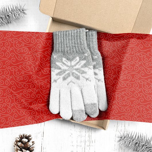 Feestelijke rode wervelpatroon Kerstmis Tissuepapier