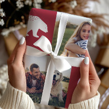 Feestelijke Rode Winter Beren Photo Collage Christ