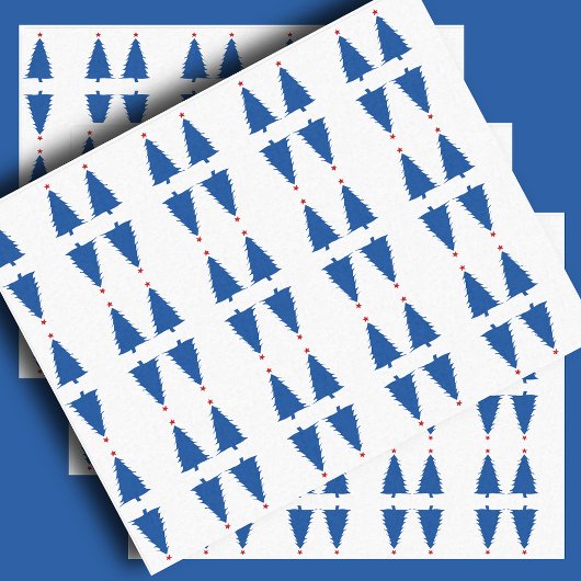 Feestelijke rode, witte & blauwe bomen tissuepapier