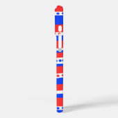 Feestelijke rode witte blauwe cirkels strepen Case-Mate iPhone case (Achterkant / Links)
