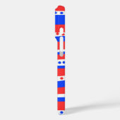 Feestelijke rode witte blauwe cirkels strepen Case-Mate iPhone case (Achterkant / Links)