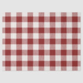 Feestelijke rode witte gingham plaid wrapping tissuepapier (Voorkant)