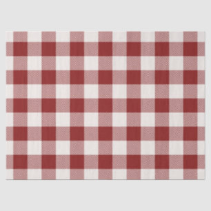 Feestelijke rode witte gingham plaid wrapping tissuepapier