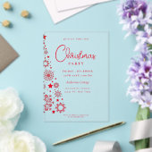 Feestelijke Rode Witte Kerstboom Party Acryl Uitnodigingen (Insitu (Huwelijk))