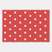 Feestelijke rode witte Polka Dot Gift Wrapping Pap Inpakpapier Vel (Voorkant 2)