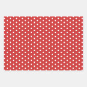 Feestelijke rode witte Polka Dot Gift Wrapping Pap Inpakpapier Vel (Voorkant)