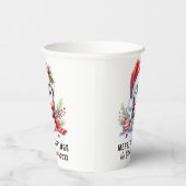 Feestelijke Rode Witte Schattigee Pinguïn Vrolijk  Papieren Bekers (Rechts)