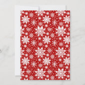 Feestelijke Rode Witte Sneeuwvlok Snoep Kerstfeest Kaart (Achterkant)