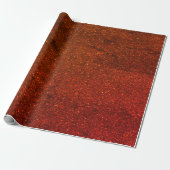 Feestelijke roest kaneel glitter patroon elegant cadeaupapier (Uitgerold)
