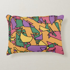 Feestelijke rommelige doodle accent kussen