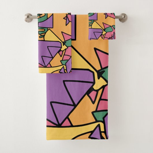 Feestelijke rommelige doodle bad handdoek (Insitu)