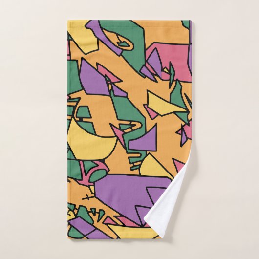 Feestelijke rommelige doodle bad handdoek (Handdoek)