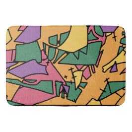 Feestelijke rommelige doodle badmat