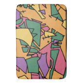 Feestelijke rommelige doodle badmat (Voorkant Verticaal)