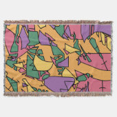 Feestelijke rommelige doodle deken (Voorkant)