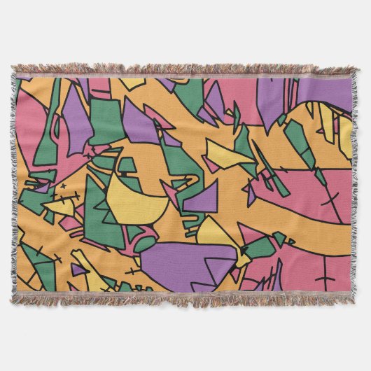 Feestelijke rommelige doodle deken (Voorkant)