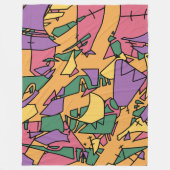Feestelijke rommelige doodle fleece deken (Voorkant)