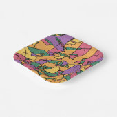 Feestelijke rommelige doodle papieren bordje (Gebogen)