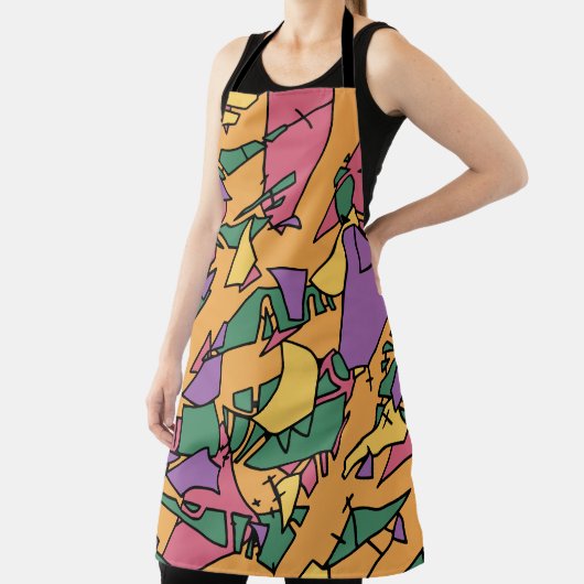 Feestelijke rommelige doodle schort (Insitu)