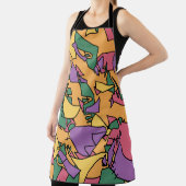 Feestelijke rommelige doodle schort (Insitu)