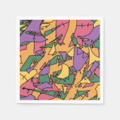 Feestelijke rommelige doodle servet (Voorkant)