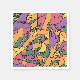 Feestelijke rommelige doodle servet