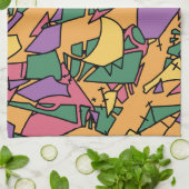 Feestelijke rommelige doodle theedoek (Gevouwen)