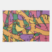 Feestelijke rommelige doodle theedoek (Horizontaal)