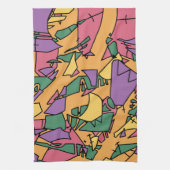 Feestelijke rommelige doodle theedoek (Verticaal)