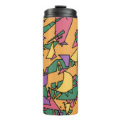 Feestelijke rommelige doodle thermosbeker (Voorkant)