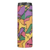 Feestelijke rommelige doodle thermosbeker (Achterkant)