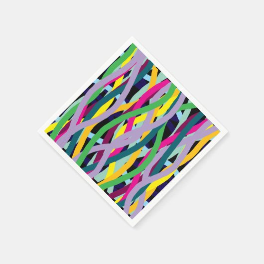 Feestelijke rommelige golvende lijnen servet (Hoek)